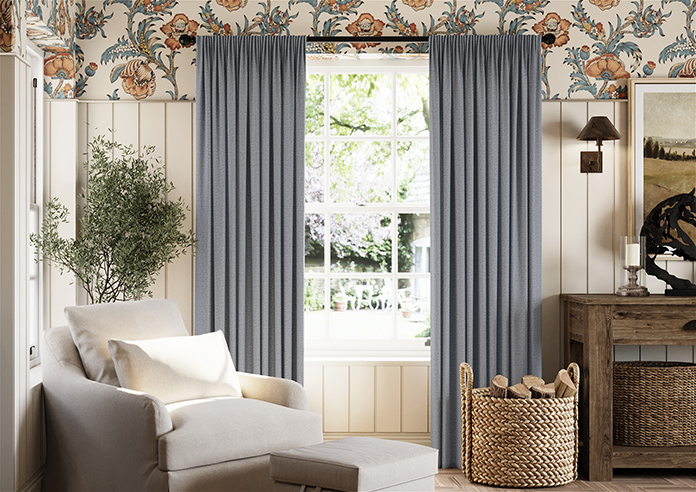 Carina, Cadet Blue - Made to Measure Curtains - Image 3